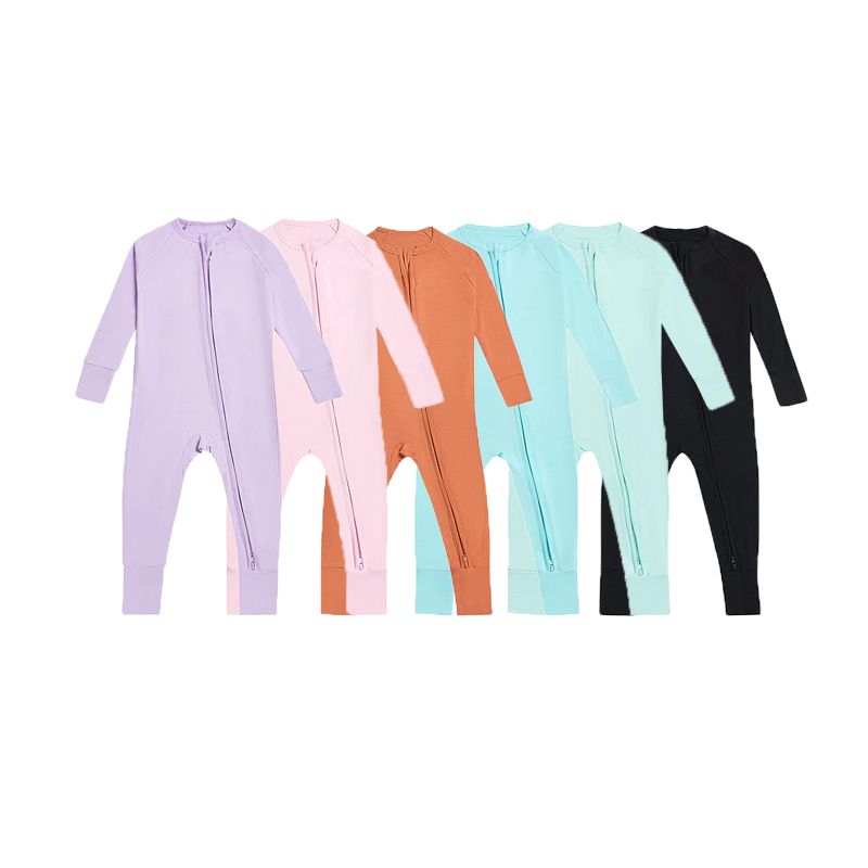 Bambusové Baby Pyžamy Zip Footie Pyžamy Romper